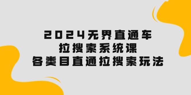 2024无界直通车·拉搜索系统课：各类目直通车 拉搜索玩法！-rose网创