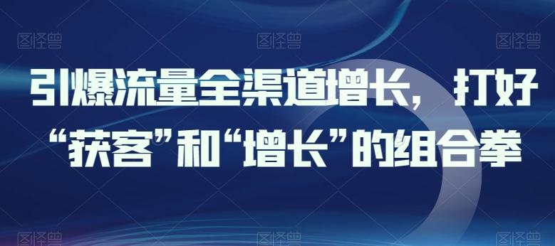 引爆流量全渠道增长,打好“获客”和“增长”的组合拳-rose网创