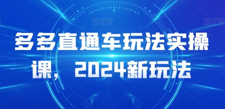 多多直通车玩法实操课，2024新玩法-rose网创