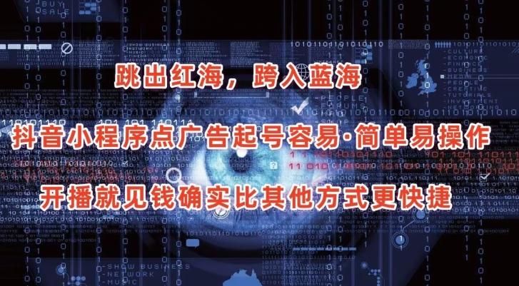 抖音小程序点广告项目，起号容易，简单易操作，开播就见有收益【揭秘】-rose网创