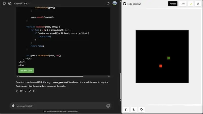ChatGPT Code Preview｜AI编程预览工具-rose网创