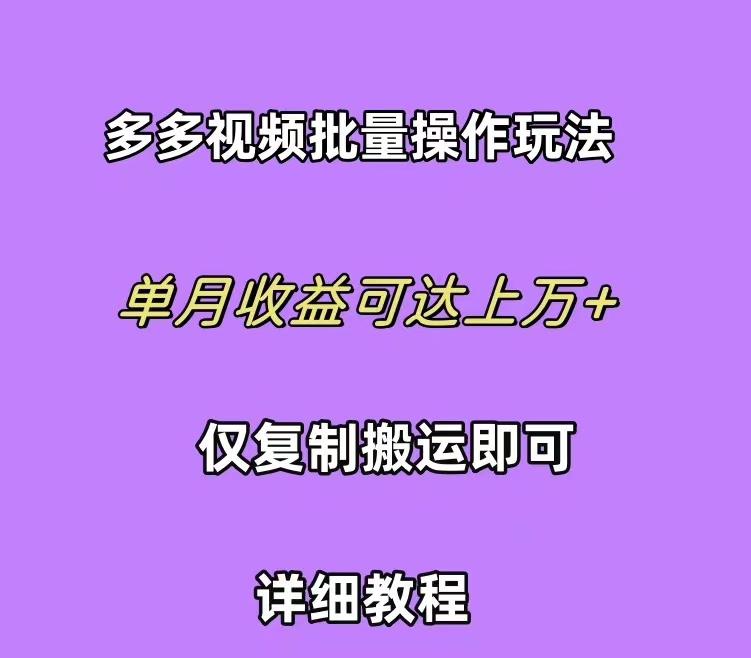 (10029期)拼多多视频带货快速过爆款选品教程 每天轻轻松松赚取三位数佣金 小白必...-rose网创