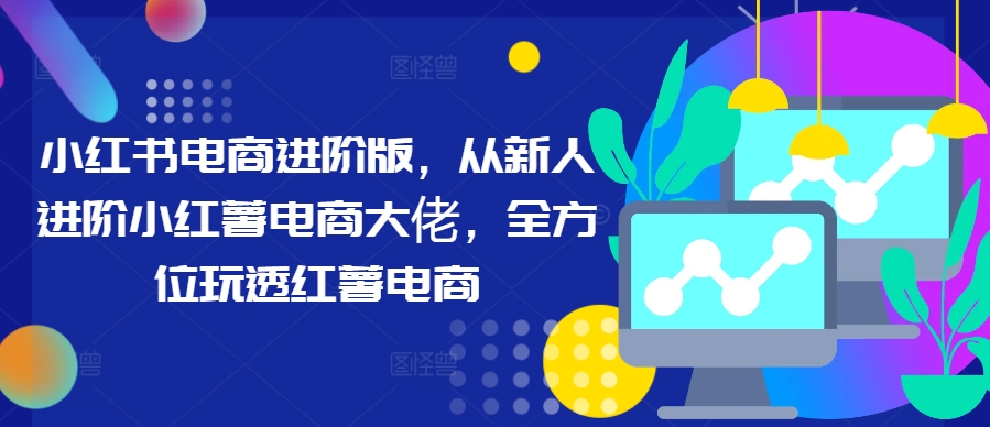 小红书电商进阶版,从新人进阶小红薯电商大佬,全方位玩透红薯电商-rose网创