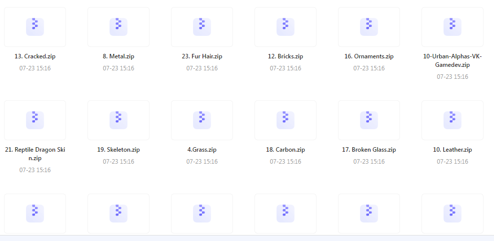 【素材分享】实用教程+素材 Zbrush与Blender表面纹理合集-rose网创