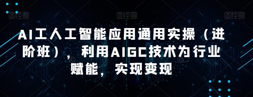 AI工人工智能应用通用实操(进阶班),利用AIGC技术为行业赋能,实现变现-rose网创
