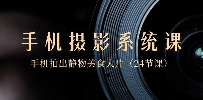 0基础手机摄影系统课,手机拍出静物美食大片(24节课)-rose网创