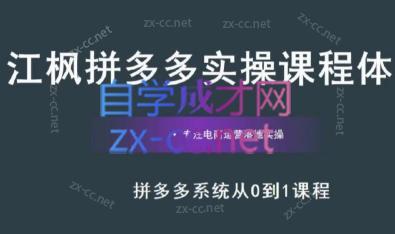 江枫老师·拼多多实操课程-rose网创