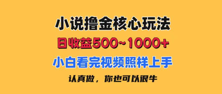 小说撸金核心玩法，日收益500-1000+，小白看完照样上手，0成本有手就行-rose网创
