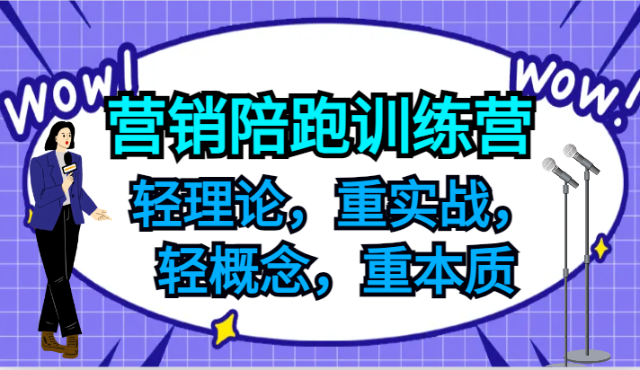 营销陪跑训练营，轻理论，重实战，轻概念，重本质，适合中小企业和初创企业的老板-rose网创