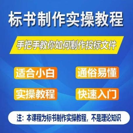 标书制作实操教程，手把手教你如何制作授标文件，零基础一周学会制作标书-rose网创