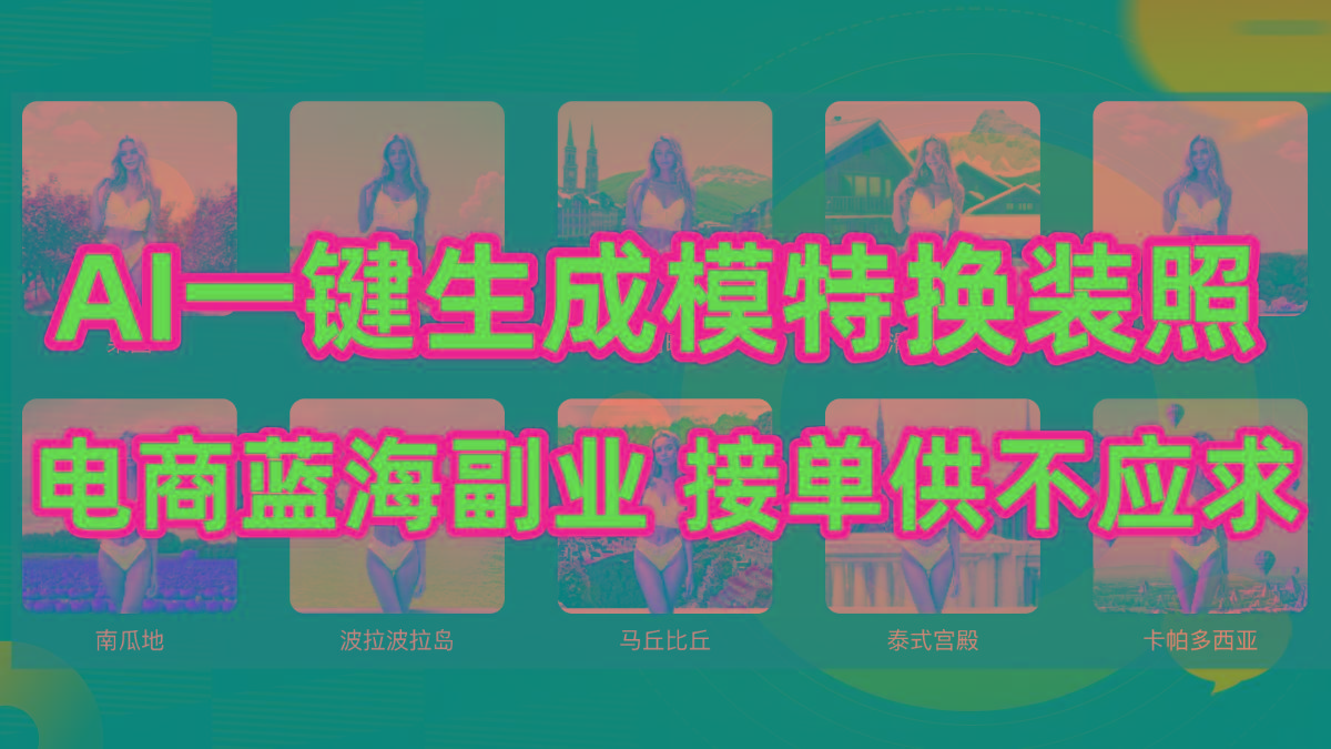 (9616期)AI制作一键生成模特换装照，电商蓝海副业供不应求-rose网创