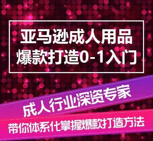 亚马逊成人用品爆款打造0-1入门,系统化讲解亚马逊成人用品爆款打造的流程