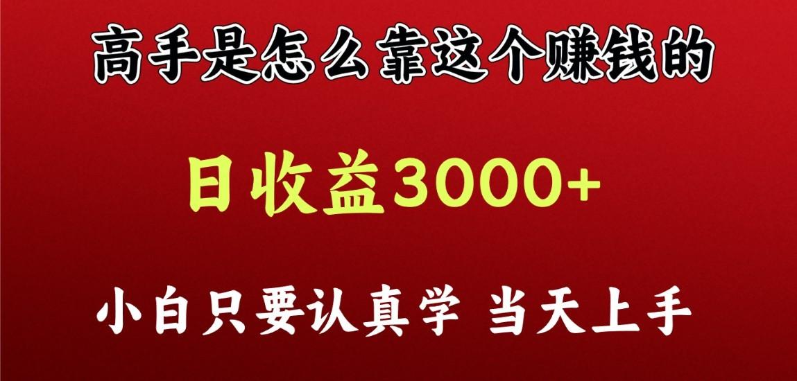 看高手是怎么赚钱的，一天收益至少3000+以上，小白当天上手-rose网创