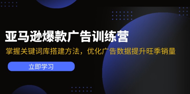 亚马逊爆款广告训练营:掌握关键词库搭建方法,优化广告数据提升旺季销量-rose网创