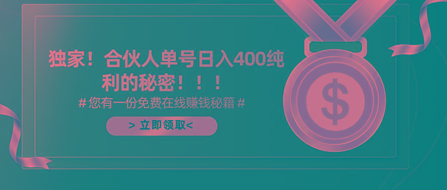 (10028期)合伙人广告撸金最新玩法，每天单号400纯利-rose网创
