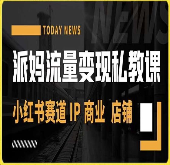 派妈流量变现私教课,小红书赛道IP  商业  店铺