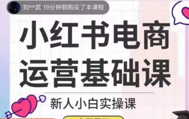 小红书电商运营基础课,新人小白实操课-rose网创