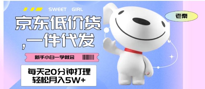 每天20分钟打理京东低价货，一件代发-轻松月入5W＋-rose网创