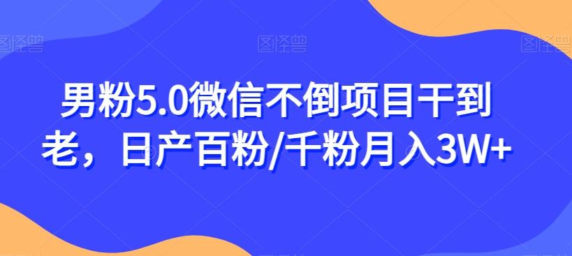 男粉5.0微信不倒项目干到老,日产百粉/千粉月入3W+【揭秘】-rose网创
