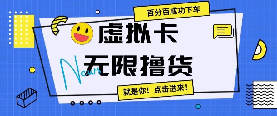 虚拟卡无限撸货，百分百成功下车【仅揭秘】-rose网创