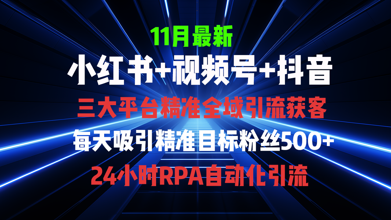 全域多平台引流私域打法,小红书,视频号,抖音全自动获客,截流自...-rose网创