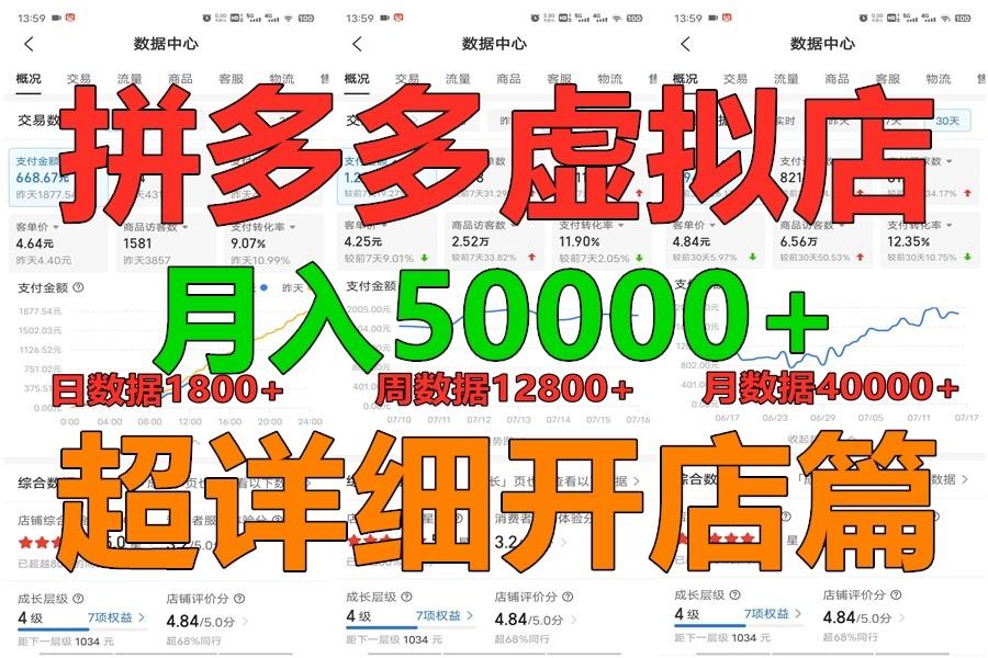 拼多多虚拟电商训练营月入40000+你也行，暴利稳定长久，副业首选-rose网创