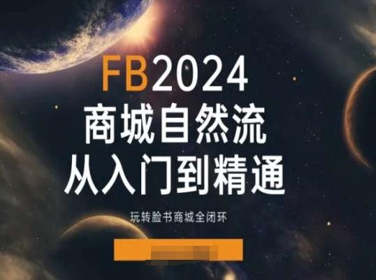 2024Faceboo商城自然流(从入门到精通)，玩转脸书商城全闭环-rose网创