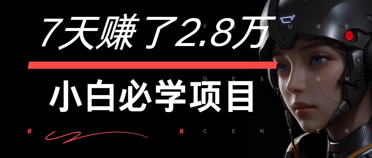 7天赚了2.8万！每单利润最少500+，轻松月入7万+小白有手就行-rose网创
