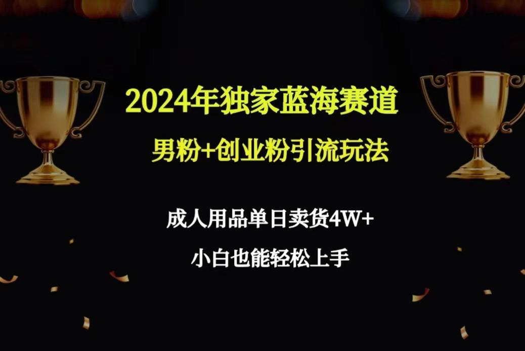 2024年独家蓝海赛道男粉+创业粉引流玩法，成人用品单日卖货4W+保姆教程-rose网创