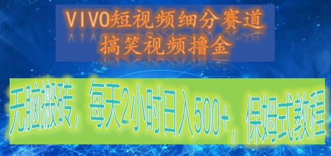 VIVO短视频细分赛道，搞笑视频撸金，无脑搬砖，每天2小时日入500+，保姆式教程-rose网创