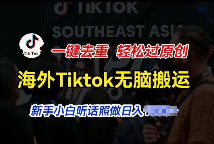 海外Tiktok短视频无脑搬运，一键去重轻松过原创，新手小白听话照做日入几张【揭秘】-rose网创