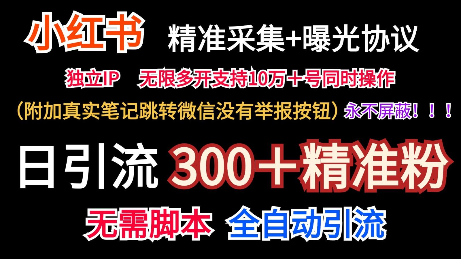 小红薯精准采集＋无限曝光＋真实笔记跳转微信，永不屏蔽(日引300＋精准粉)-rose网创