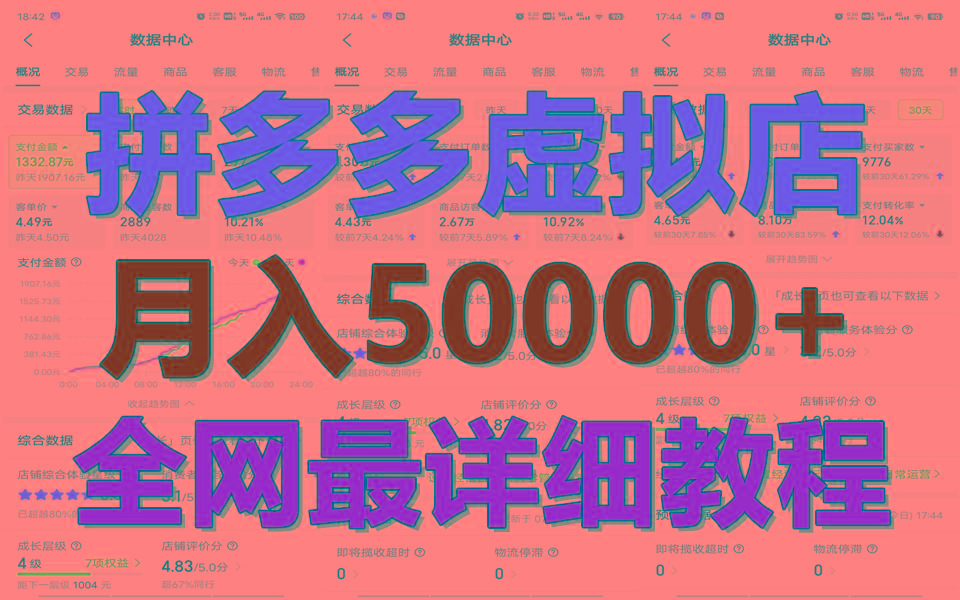 拼多多虚拟电商训练营月入50000+你也行，暴利稳定长久，副业首选-rose网创