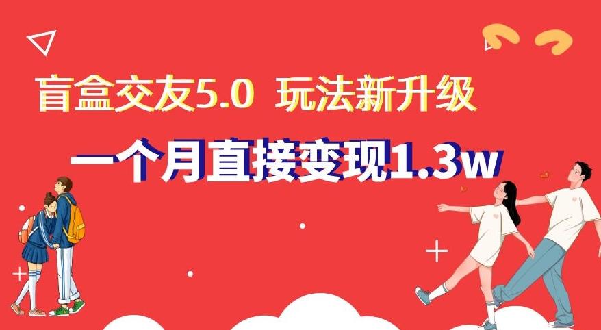 盲盒交友5.0，玩法全新升级，一个月直接变现1.3W，新手小白轻松上手【揭秘】-rose网创