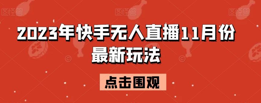 2023年快手无人直播11月份最新玩法-rose网创